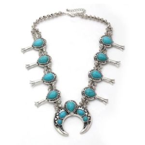 Squash Blossom silver filled necklace.